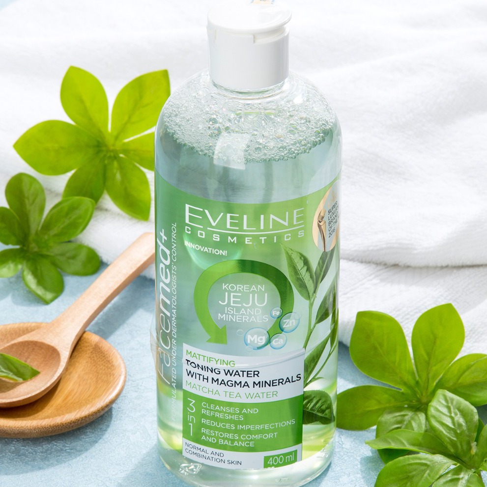 [HCM]Nước hoa hồng kiềm dầu Eveline Facemed 400ml