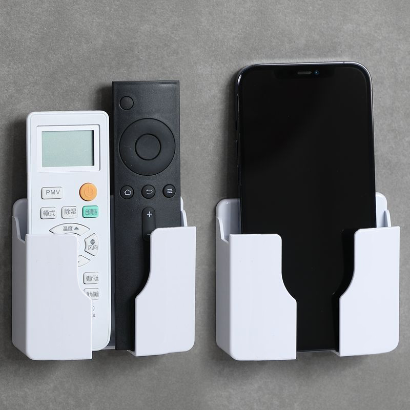 Giá đỡ điện thoại dán tường Living C, kệ đựng remote điều khiển có sẵn miếng dán tường MBC
