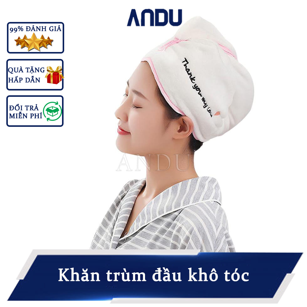 Khăn lau tóc trùm đầu siêu thấm, khăn lau thấm hút thần thánh