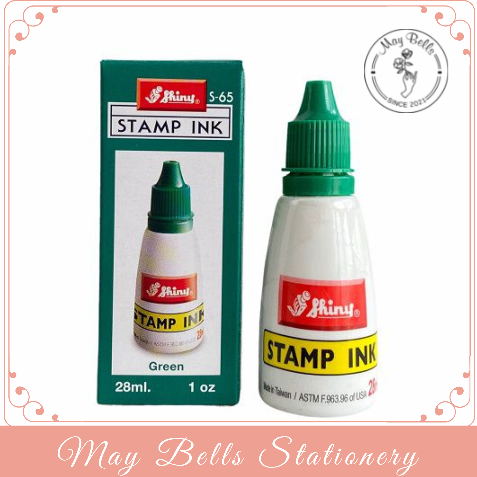 Mực dấu Shiny S62 28ml, Mực châm con dấu Shiny