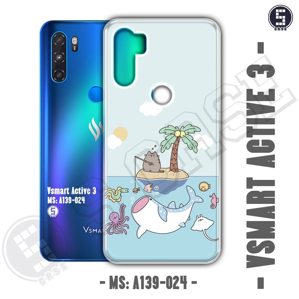 Ốp cho Vsmart Active 3 hình Fishing Cat A139-024
