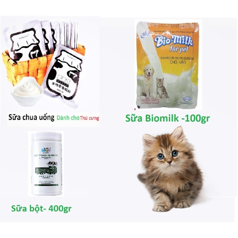 ✠▧✣ cocosho shop Sữa Cho Chó Mèo (3 loại) Bio Milk - Sữa bio milk 100g Sữa chua uống Sữa bột dinh dưỡng thú cưng