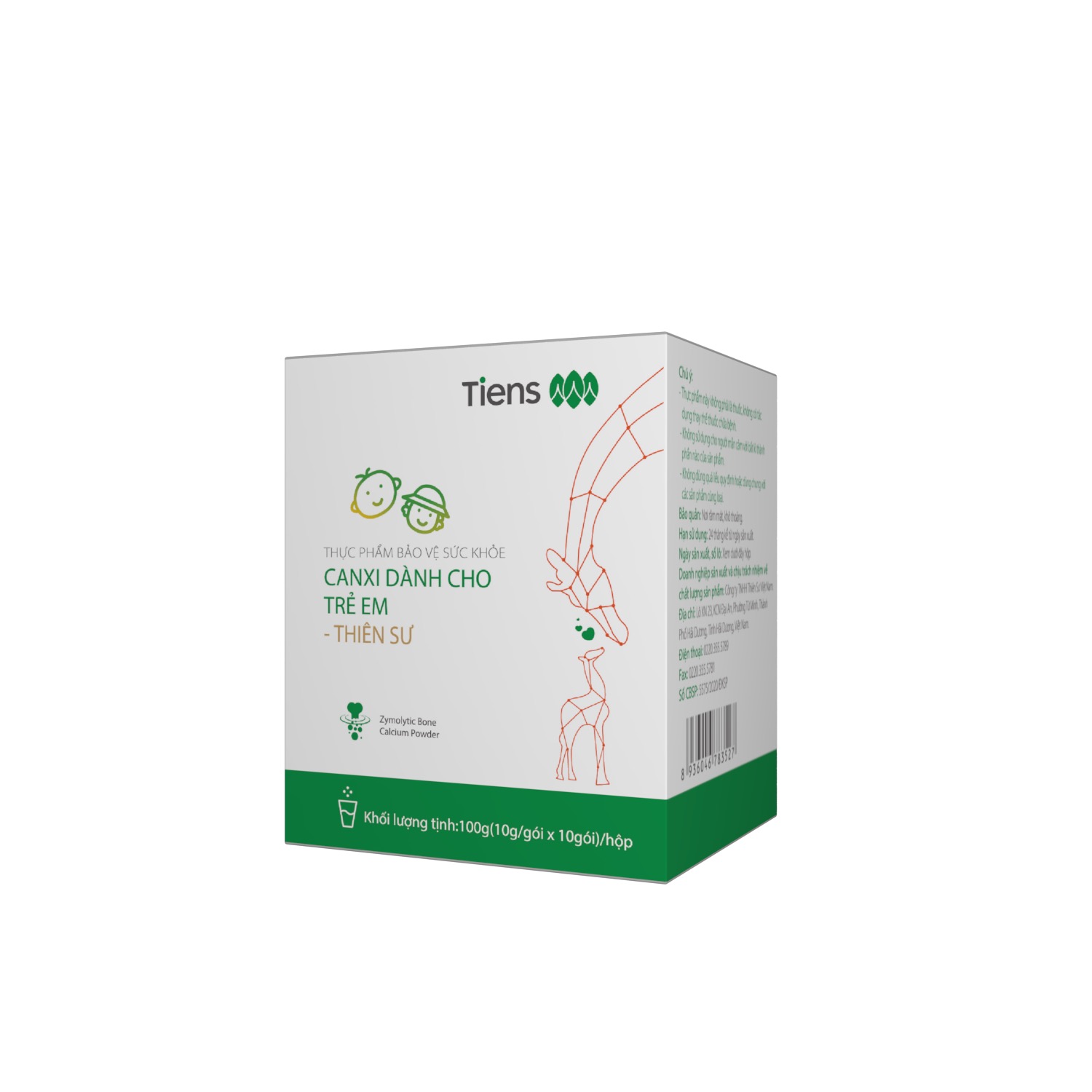 Canxi dành cho trẻ em tiens thiên sư hộp 10 gói