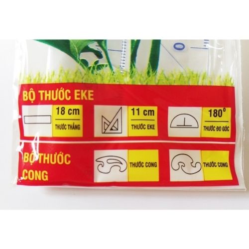 Bộ Thước Eke 4 Món Hoa Việt