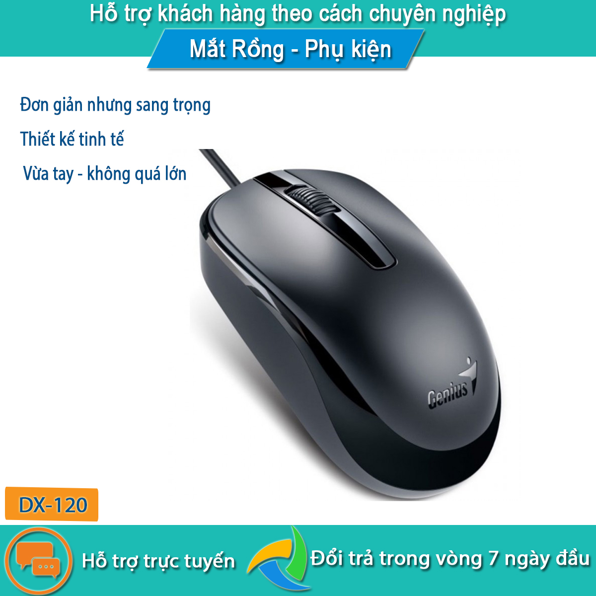 Chuột Genius DX110/120 thiết kế đẹp - vừa tay cho những ai thích những chuột nhỏ - sưu tầm mã Freeship max để được miễn phí vận chuyển toàn quốc