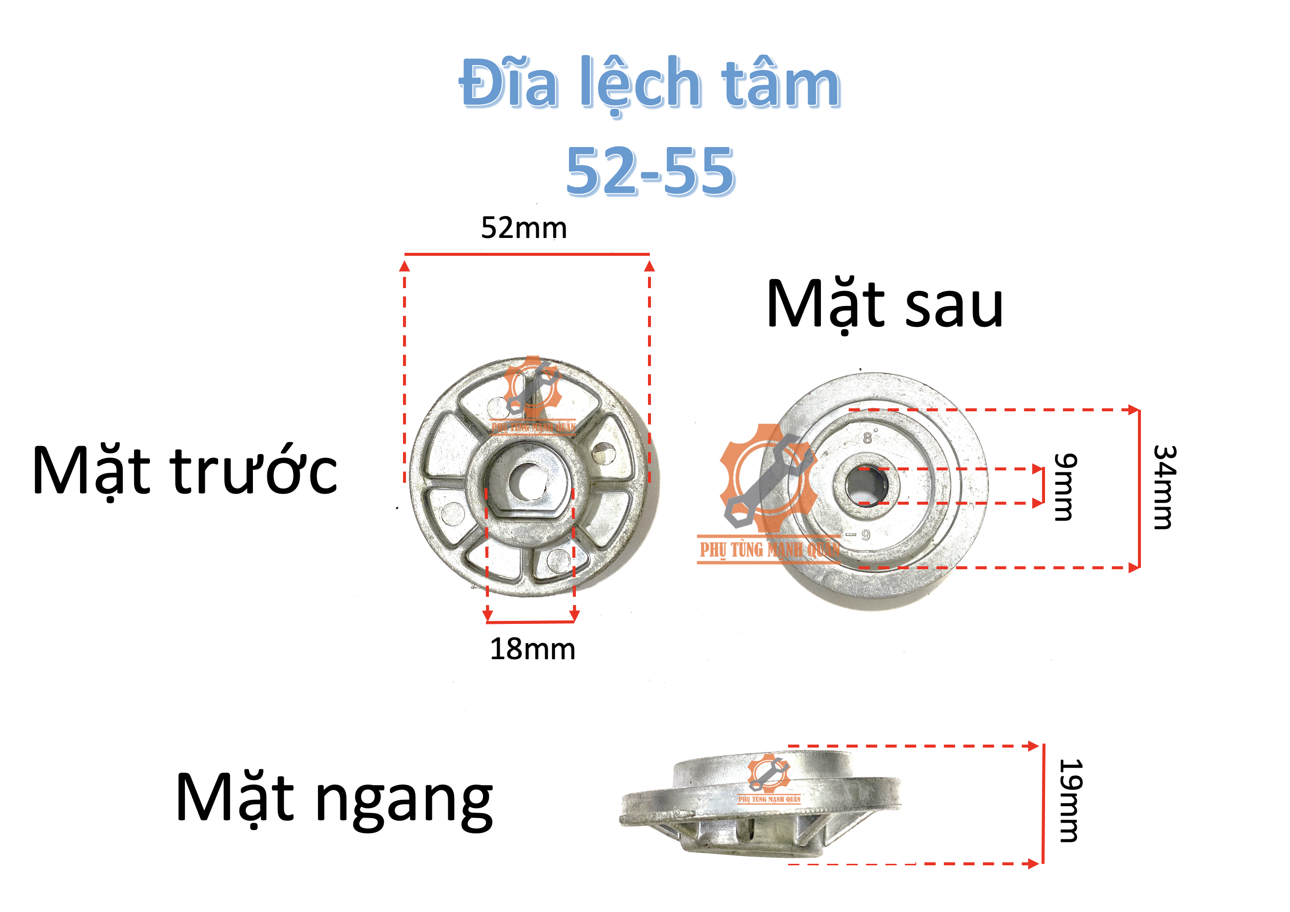 Đĩa lệch tâm máy rửa xe 55 - 60