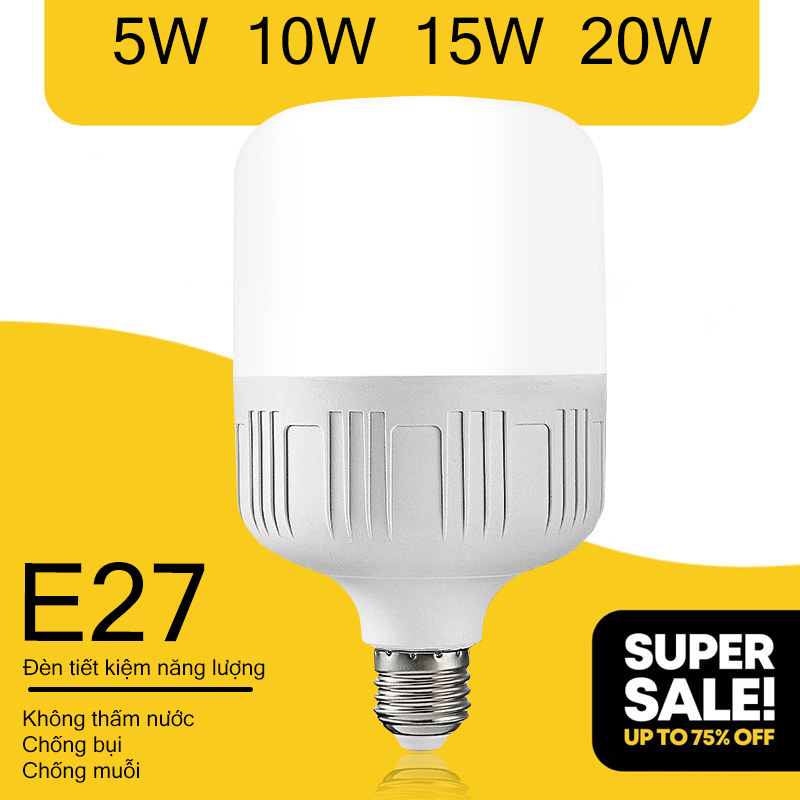 Bóng đèn led trụ bóng đèn led siêu sáng 20w 15w 10w 5w siêu sáng tiết kiệm điện