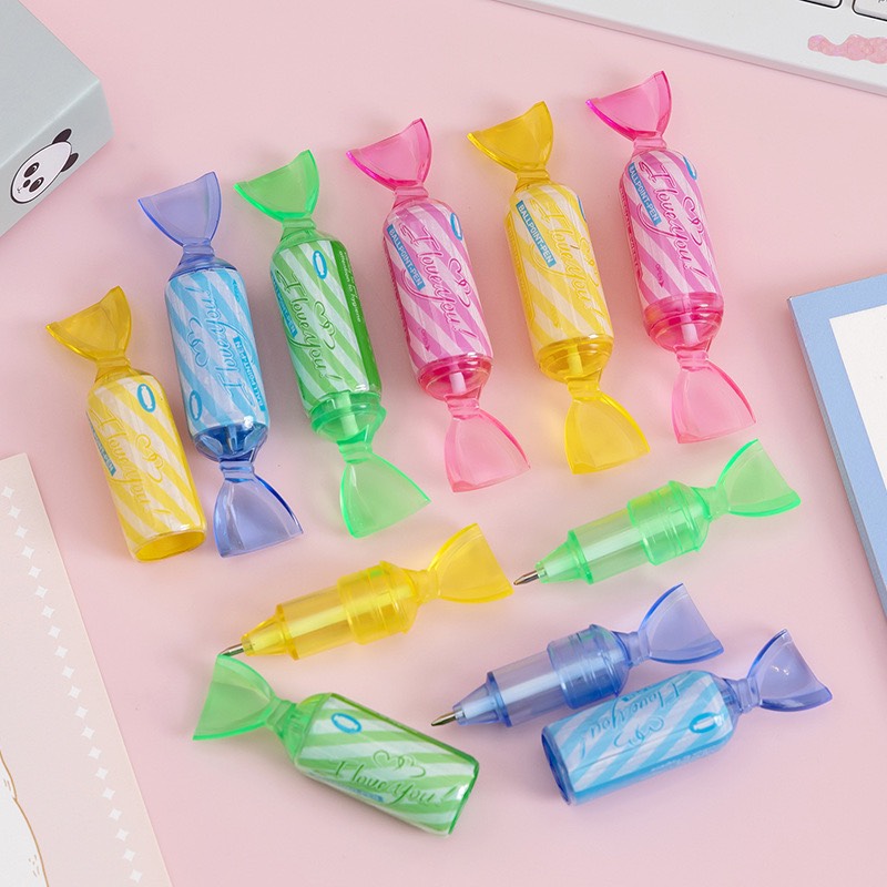 Bút mực gel, bút bi các loại hình cây kẹo, viên kẹo dễ thương