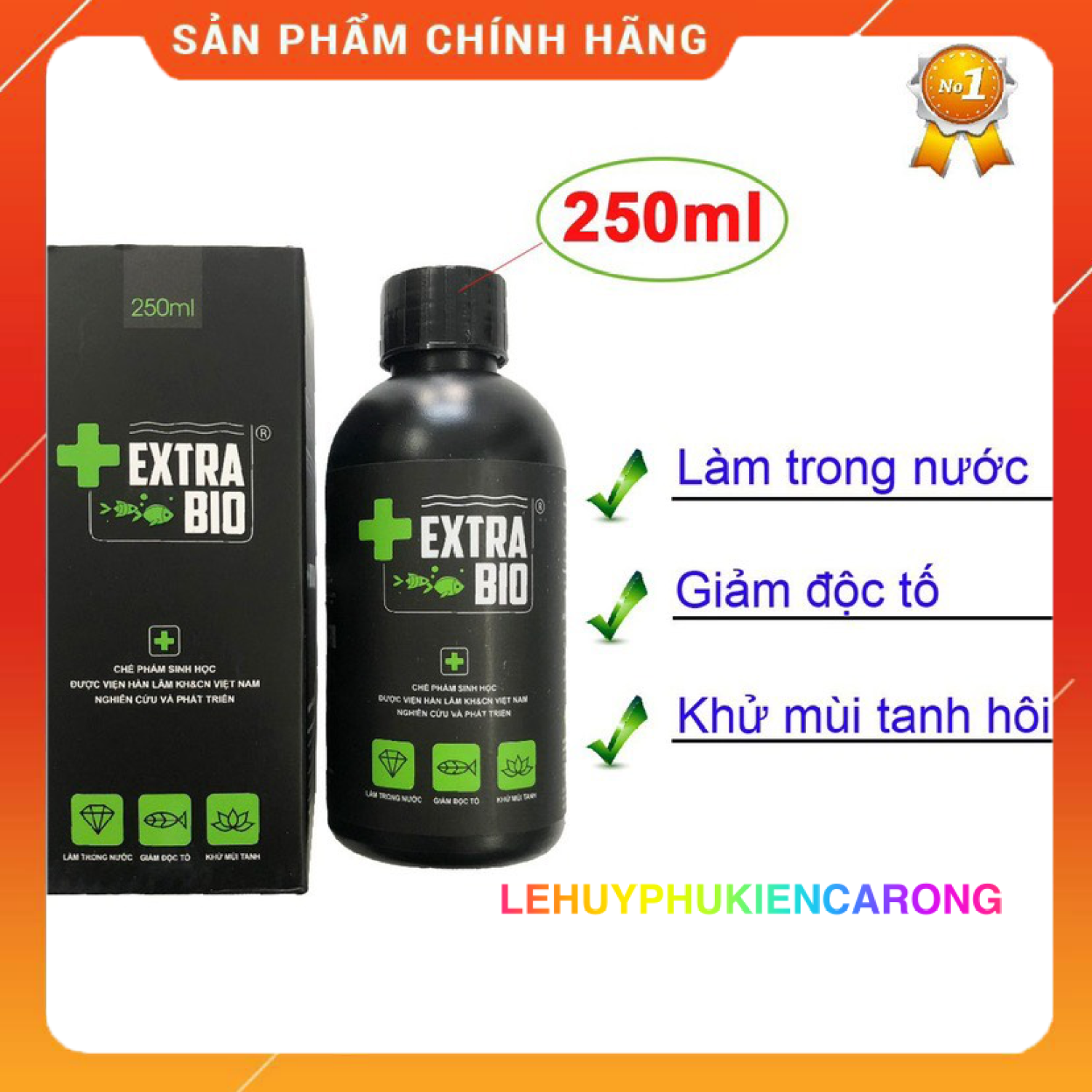 "Hoàn tiền đến 10%" Vi sinh Extra Bio 250ml, vi sinh bể cá, hồ cá giúp làm trong nước, khử mùi tanh hôi, giảm độc tố, ngăn ngừa rêu hại