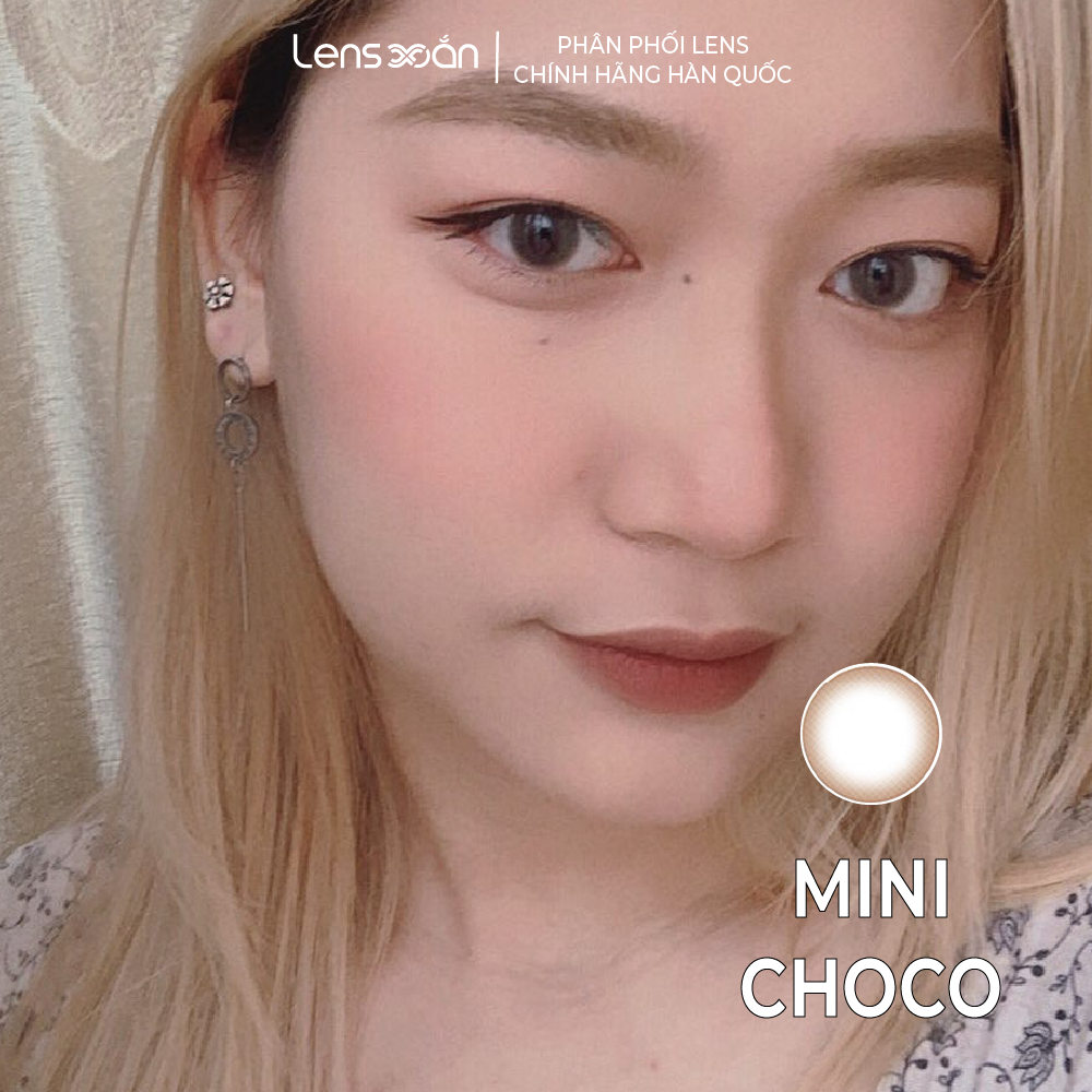 Kính áp tròng cận 6 tháng lens xoắn lens tự nhiên kính áp tròng tây b.s.cor mini gray mini choco