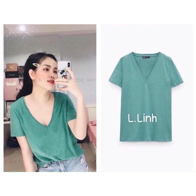 Sỉ Áo thun cổ tim