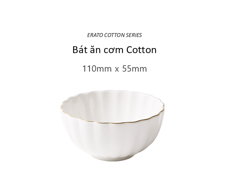Erato - Bộ 6 bát cơm Cotton -  에라 토 코튼 공기 6P