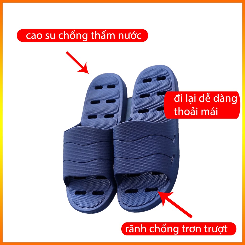 Dép Đi Trong Nhà, Dép Nhà Tắm Đúc Nguyên Khối Chống Nước Chống Trượt Siêu Bền