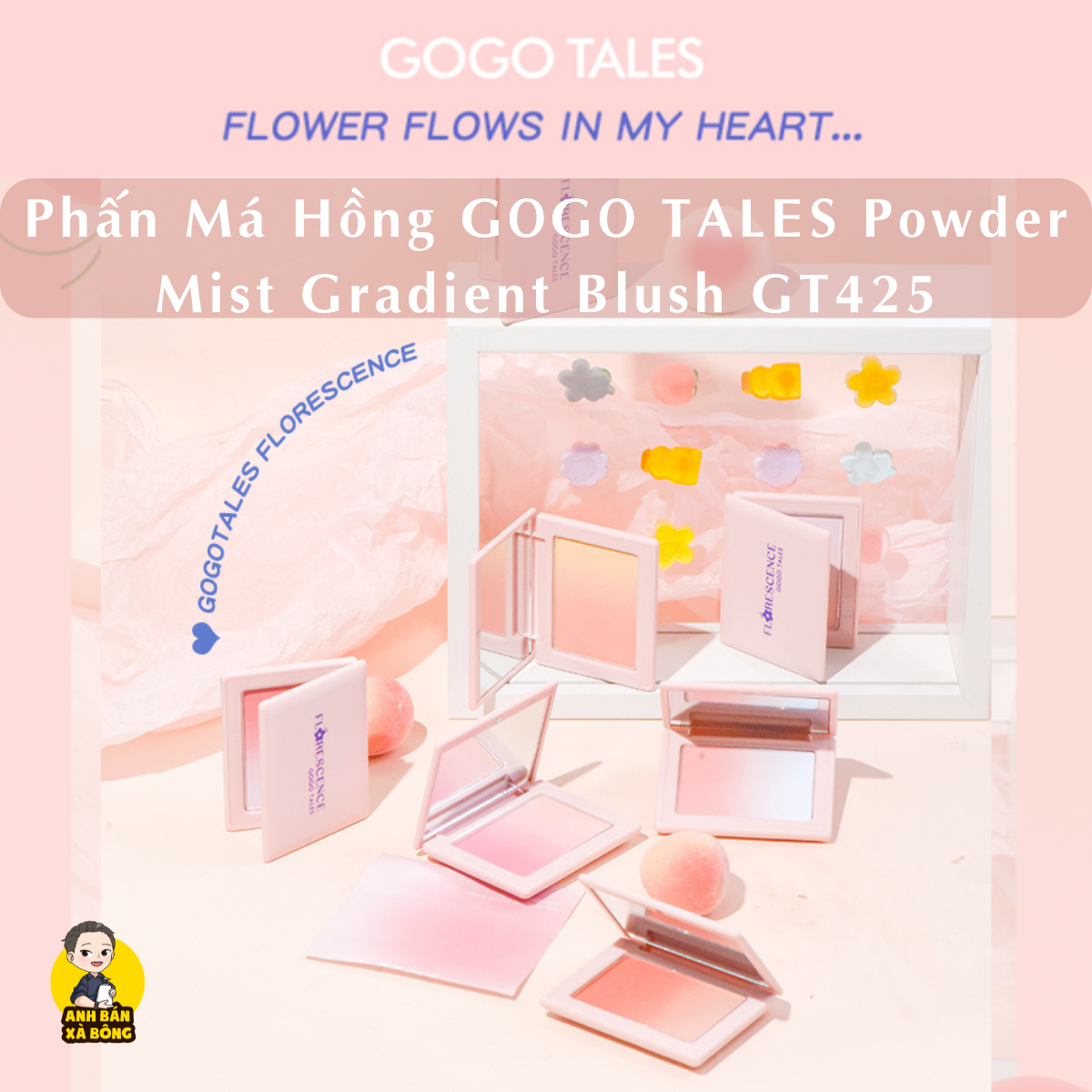 Phấn Má Hồng GOGO TALES Powder Mist Gradient Blush GT425