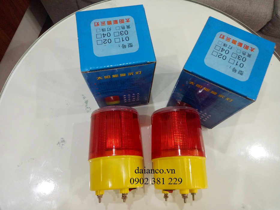 Đèn cảnh báo năng lượng mặt trời đế nam châm JS