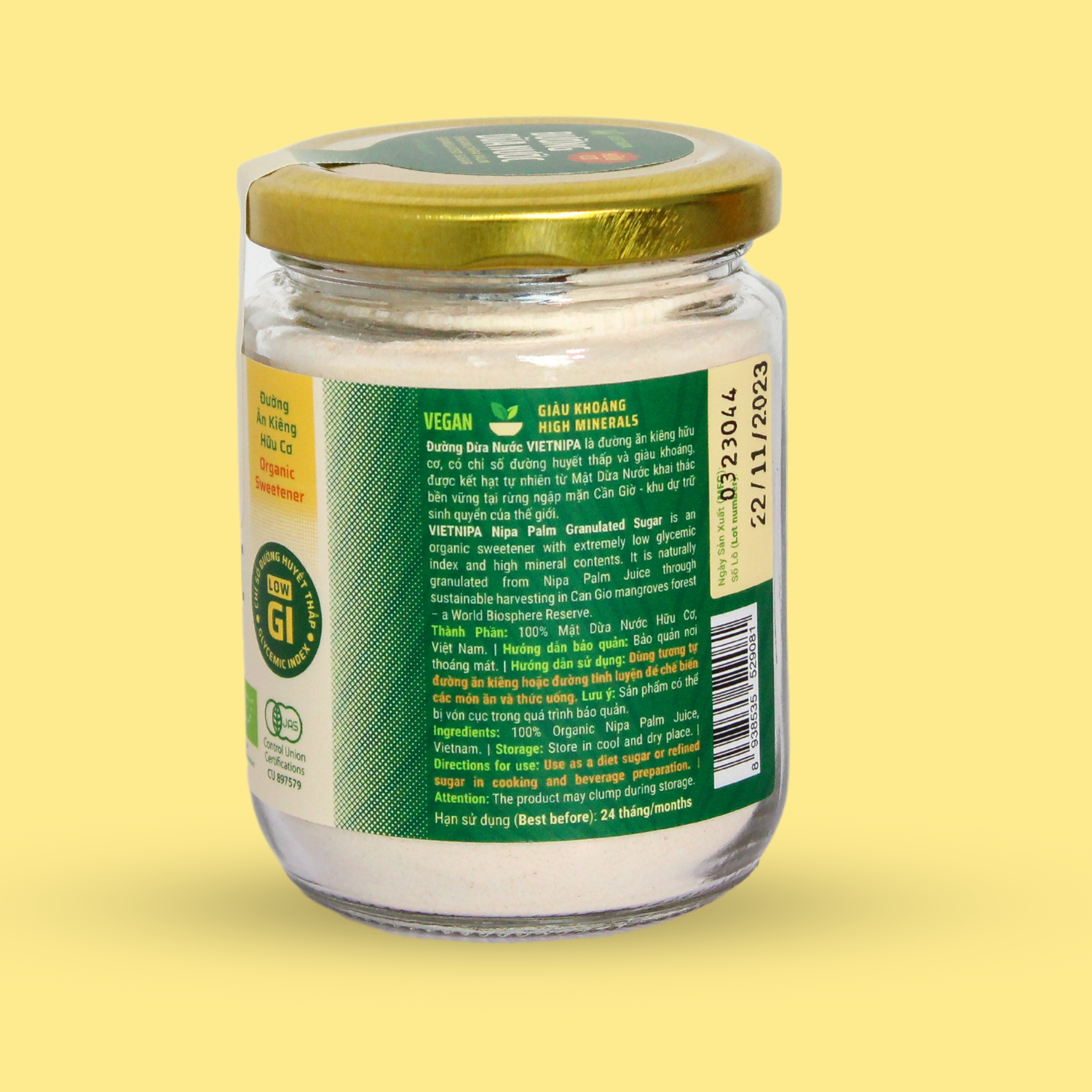 Đường Mật Dừa Nước Hữu Cơ VIETNIPA - Hũ 100g