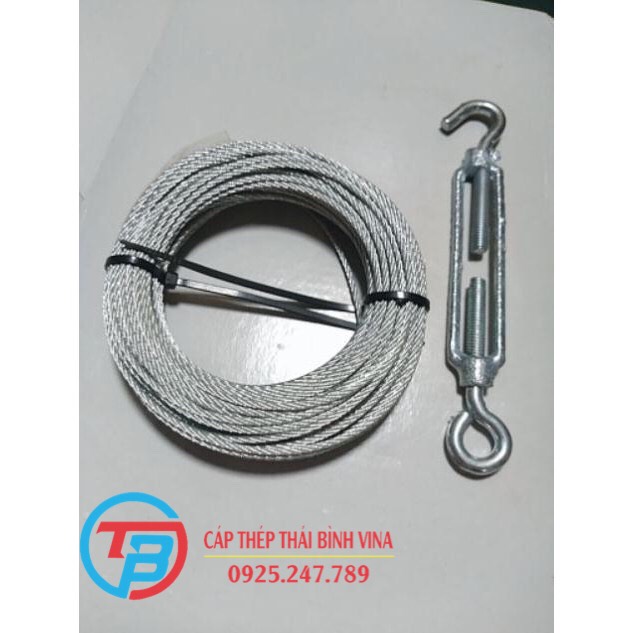 Dây cáp thép lụa mạ kẽm Ø [ 6mm ] dài 10 mét – 1000 mét