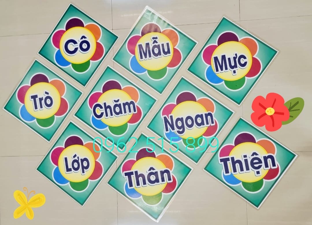 (Đồ dùng dạy học MCH) Khẩu hiệu trang trí lớp học .