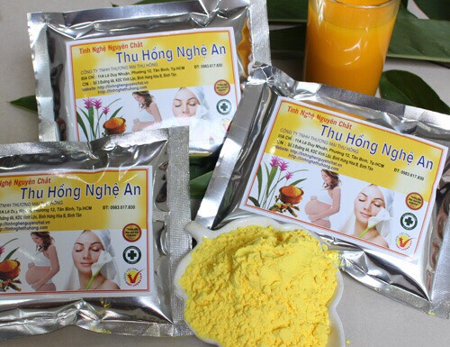 Tinh bột nghệ vàng - tinh nghệ thu hồng gói 200g