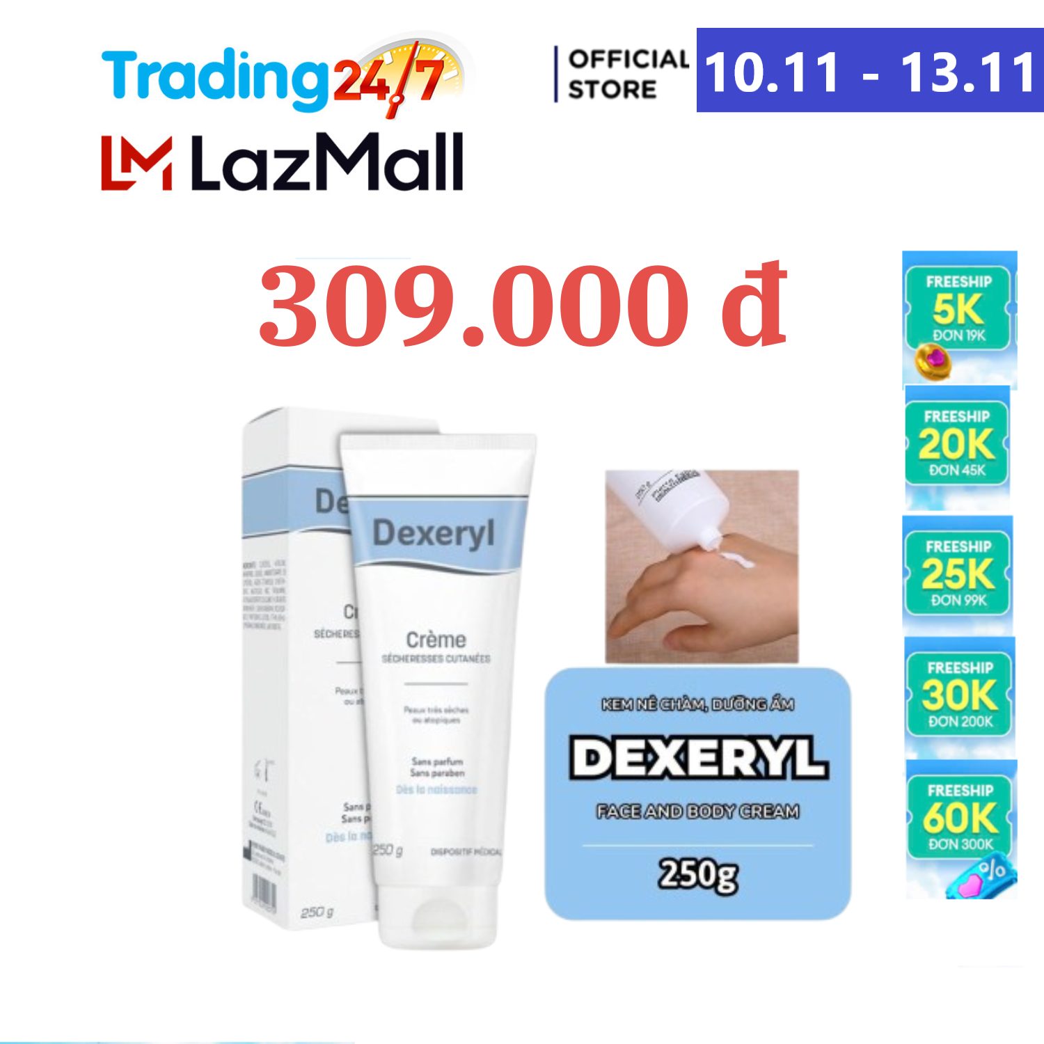 Kem Nẻ Dexeryl Nội Địa Pháp 250gr mẫu mới - date mới nhất