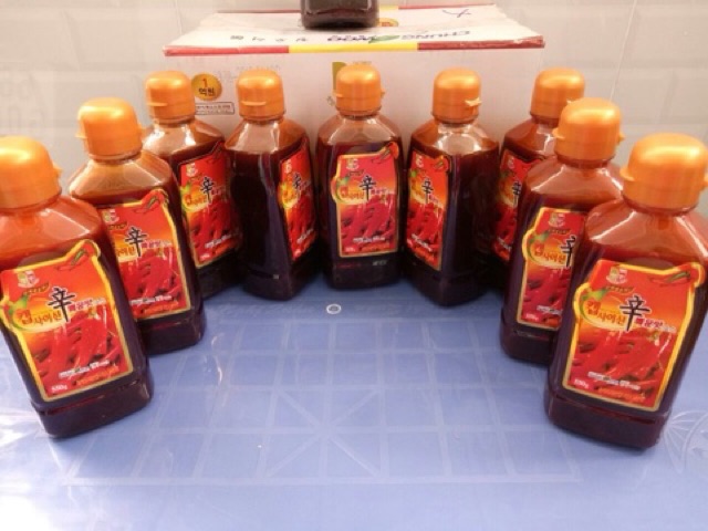 Tinh Dầu Ớt Cay Hàn Quốc 550g (Nấu Mì Cay, Bánh Gạo Cay, Gà Xào Cay....) - 캡사이신소스
