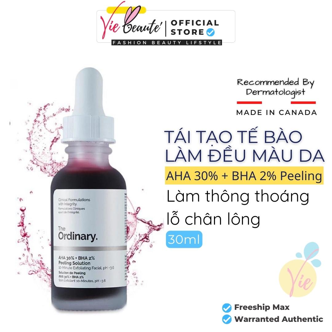 HOÀN TIỀN 15% -  The Ordinary AHA 30%+BHA 2% Peeling Solution 30ml Serum Thanh Lọc Da - The Ordinary