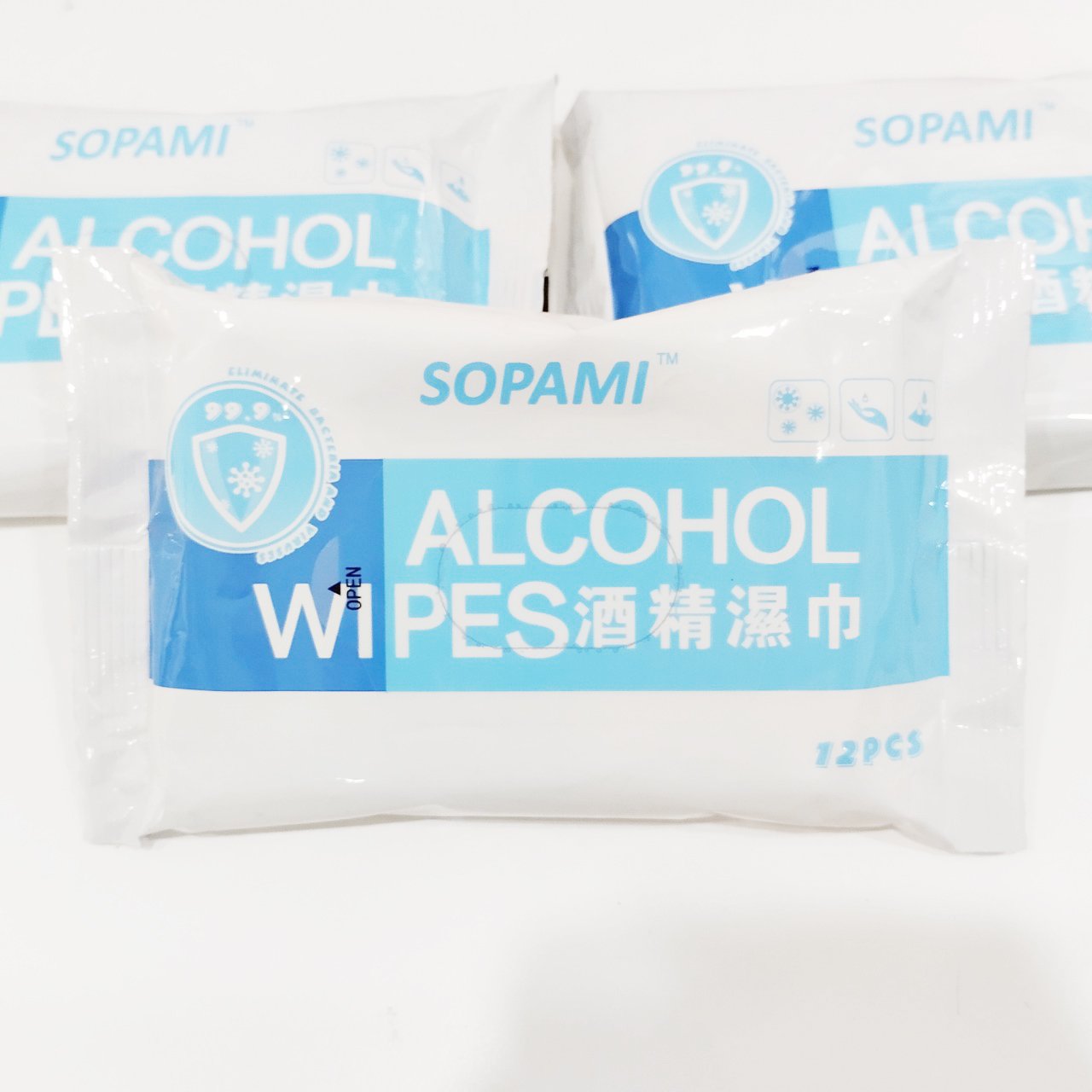 Khăn ướt tẩm cồn kháng khuẩn Sopami Alcohol