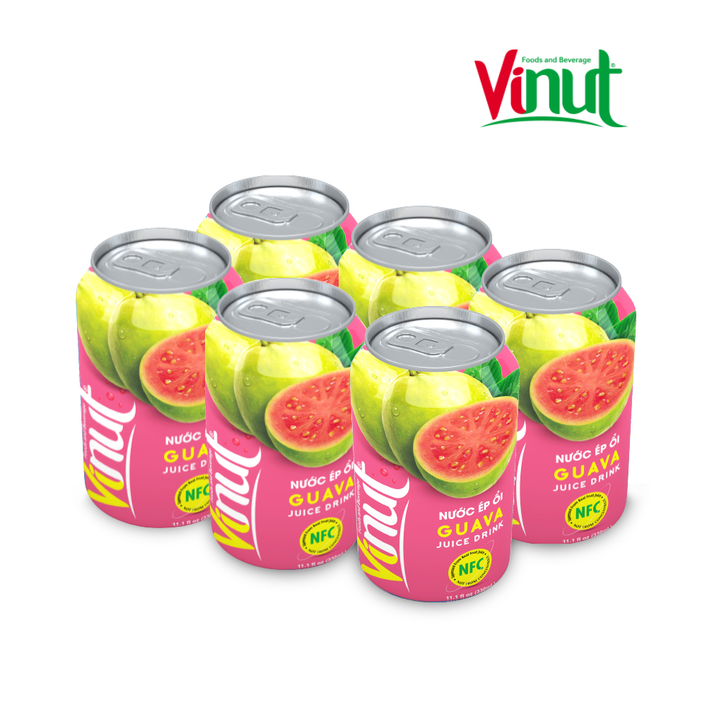 [LỐC 6 LON] Nước Ép Trái cây  Ổi Vinut 330ml