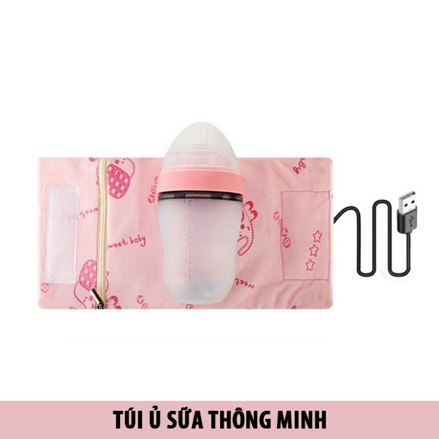 cuốn giữ nhiệt Túi giữ nhiệt ủ bình sữa USB cho bé