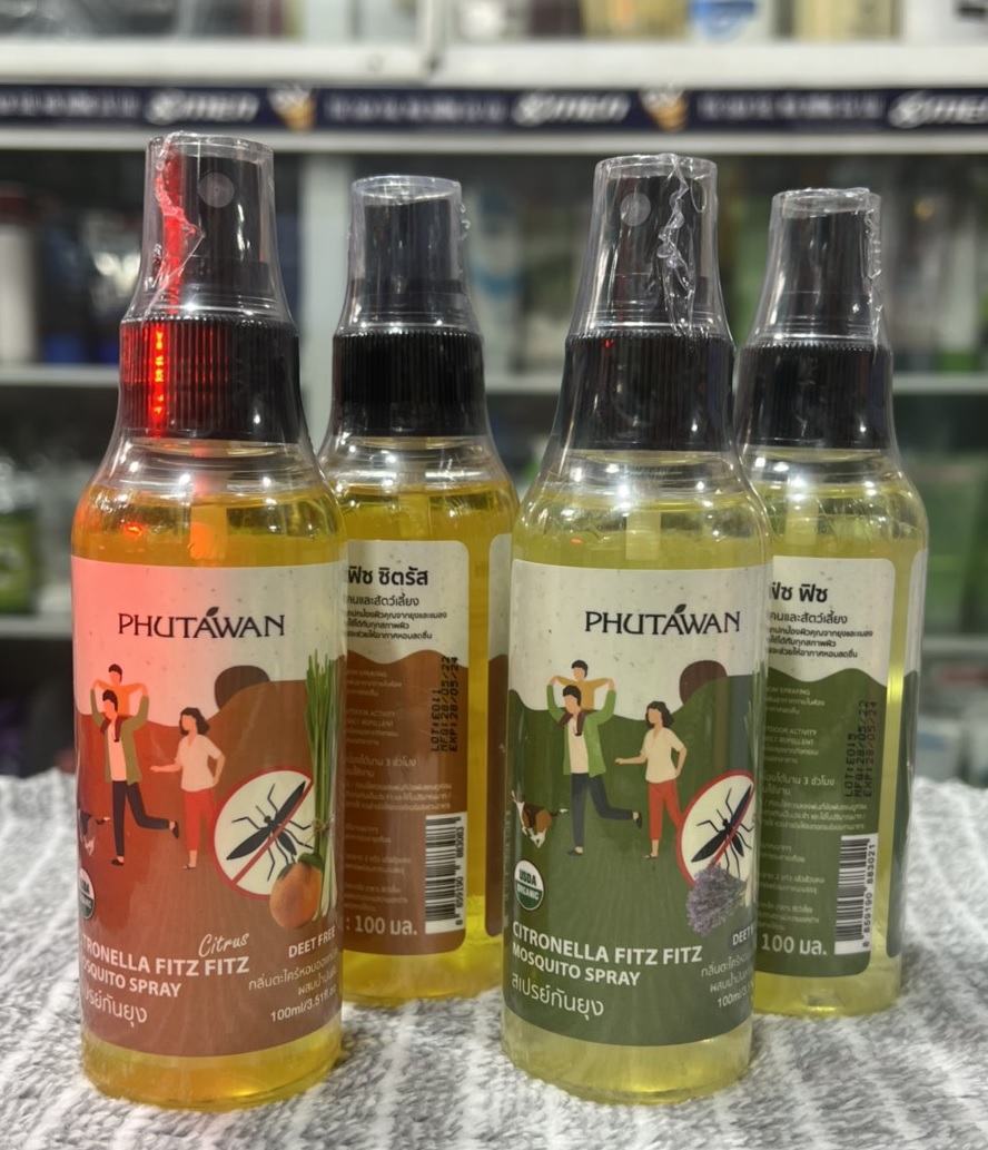 (Sả & Lavender) 01 chai Xịt chống muỗi Citronella Phutawan Thái Lan 100ml