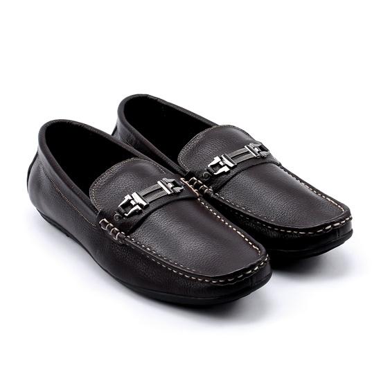 Giày mọi nam da bò màu nâu đất HK7113