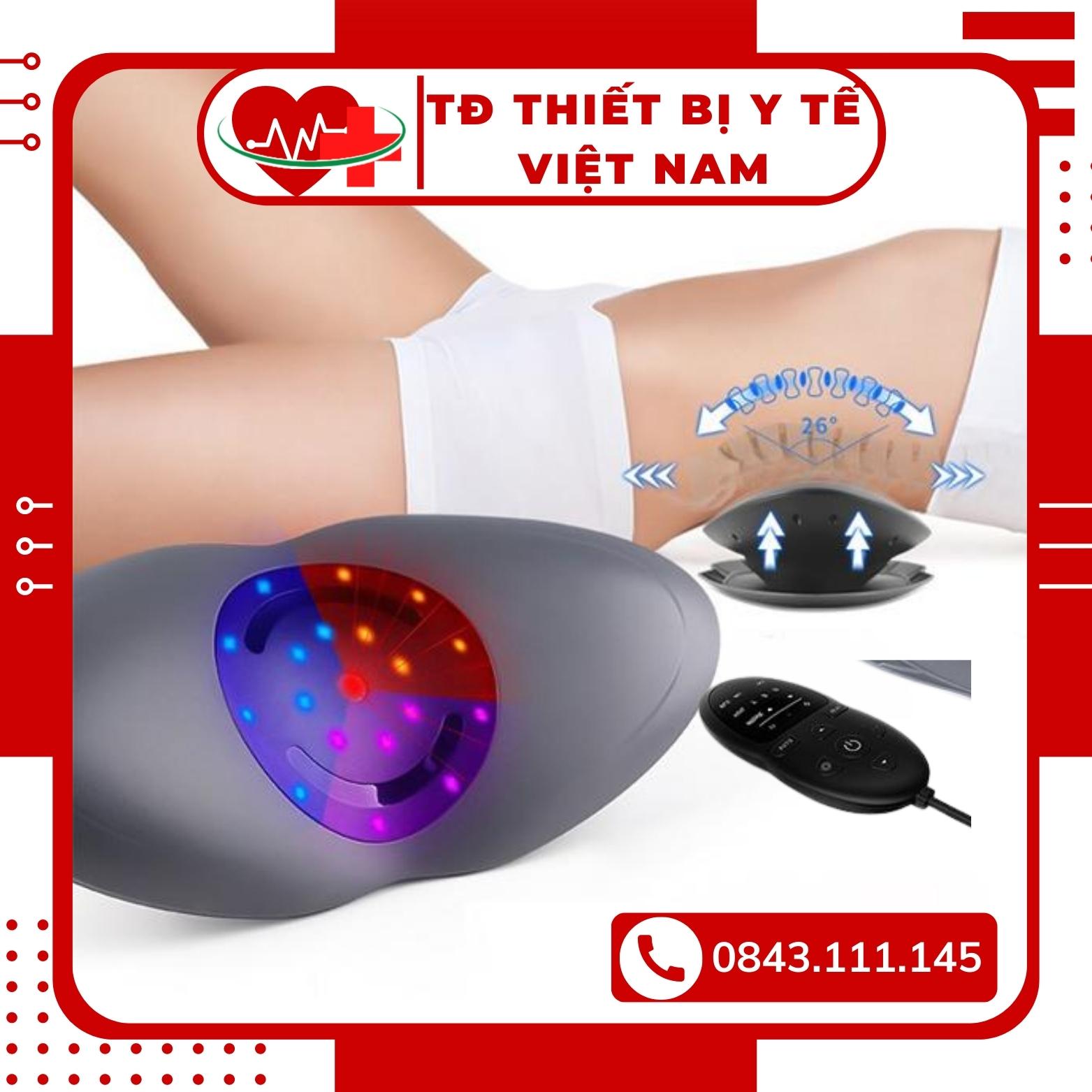 Máy massage thắt lưng nhiệt hồng ngoại cho người thoái hoá cột sống lưng giúp giảm tình trạng đau nhức cột sống hm-l27