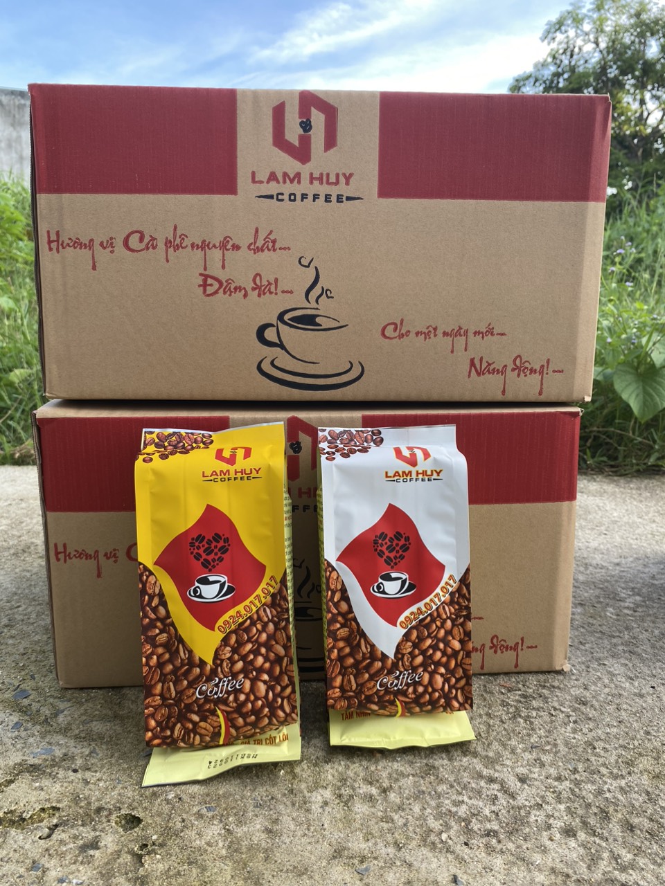 (combo 1kg) cà phê Lam Huy