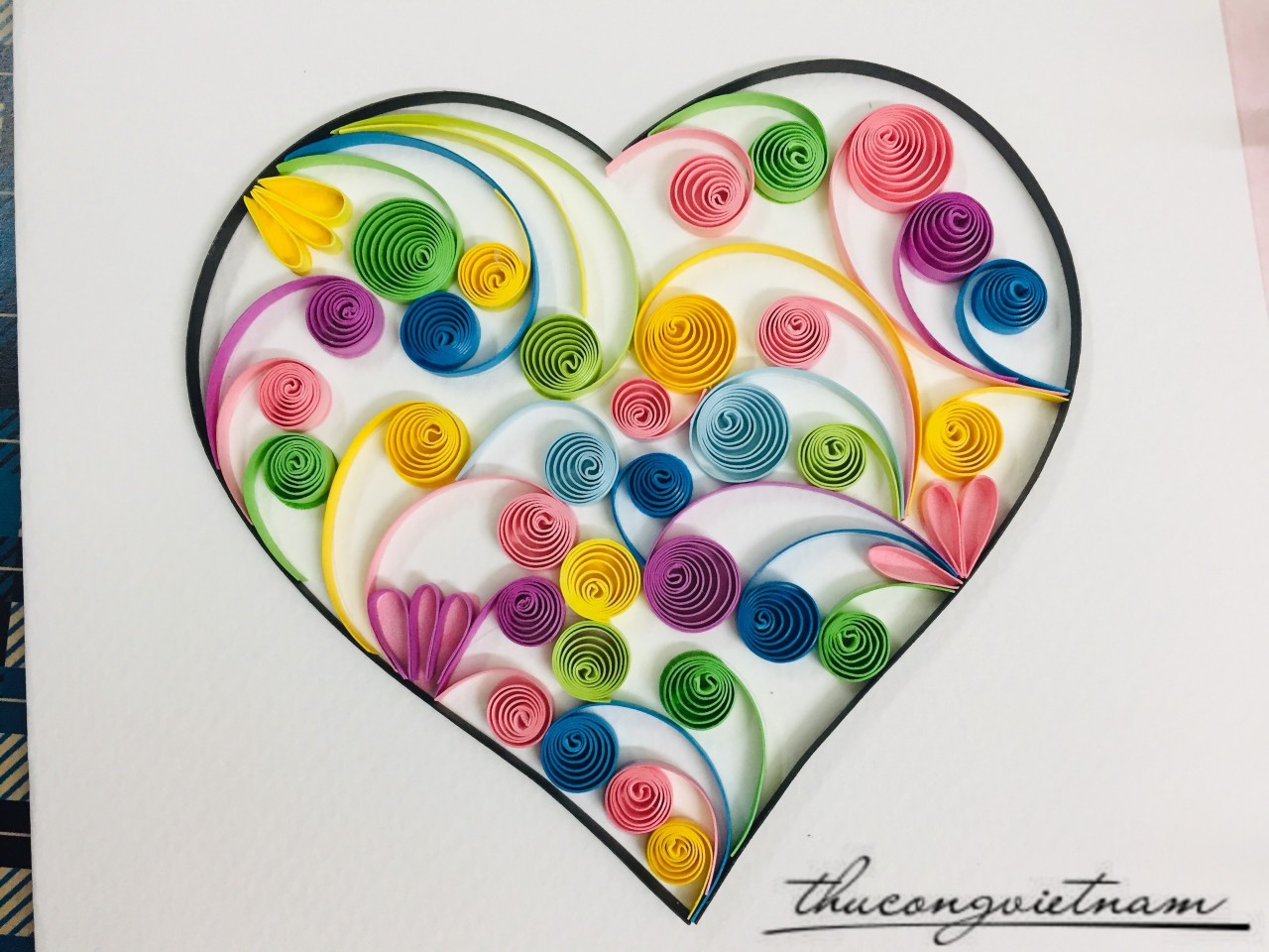 Thiệp quilling Valentine