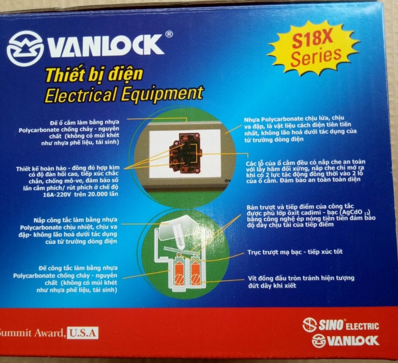 [Sino] Mặt 3 Ổ Cắm - 2 Chấu - 16A