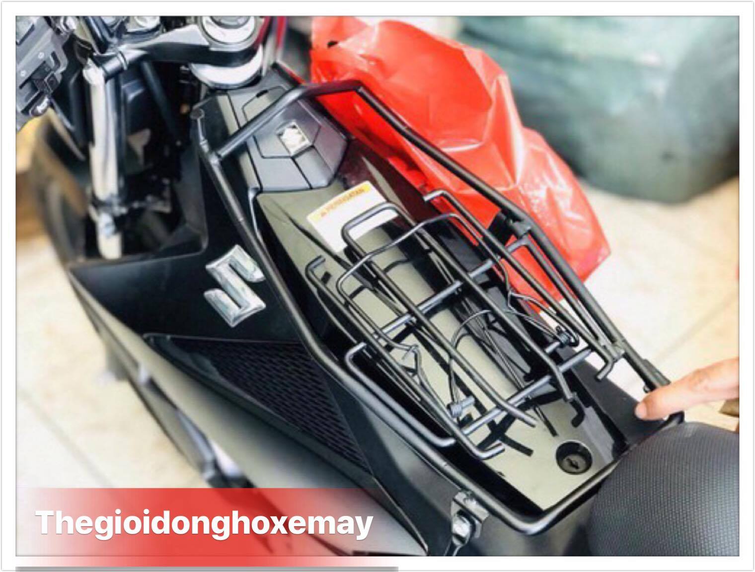 Baga giữa INOX đen Raider Fi - Satria