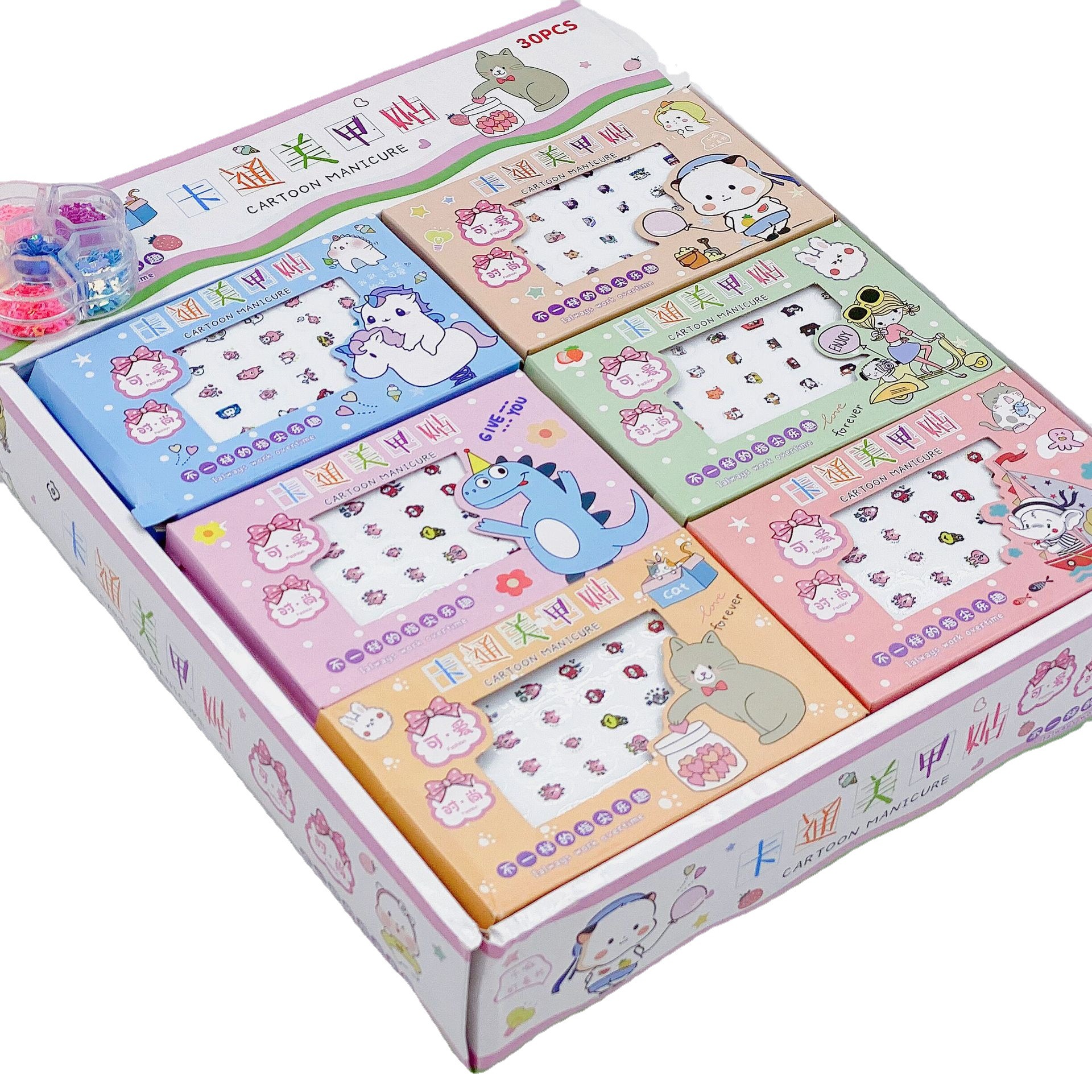 Set 2 Hộp Sticker dán móng tay cho bé ( Hộp 5 Tờ)