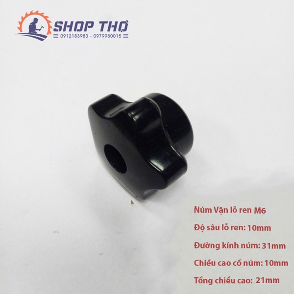 Núm vặn M6, M8, M10  thủng