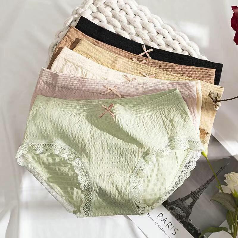 Quần lót cotton kháng khuẩn viền ren kháng khuẩn cực xinh