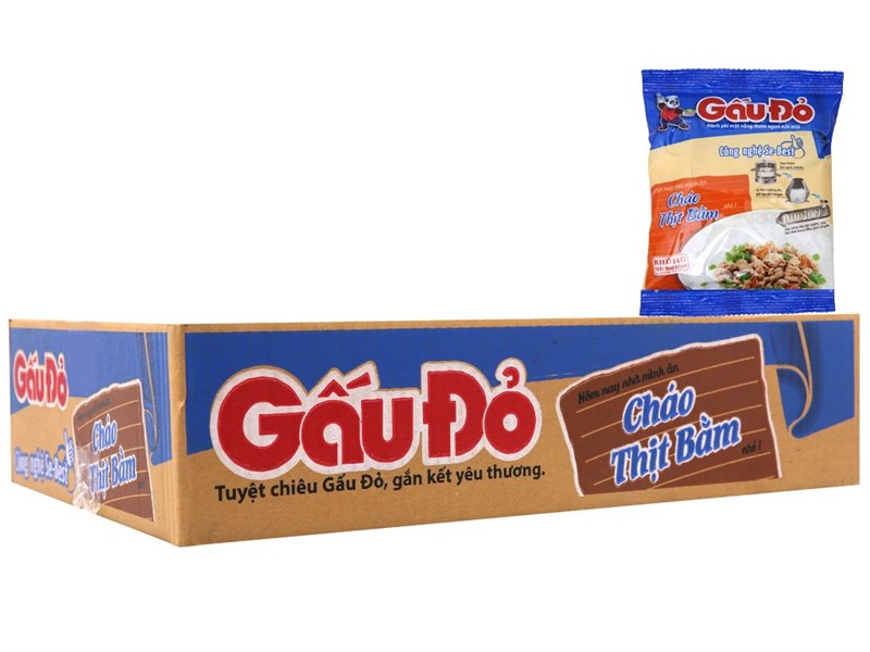 (05) Gói Cháo Gấu Đỏ Vị Thịt Bằm 50g