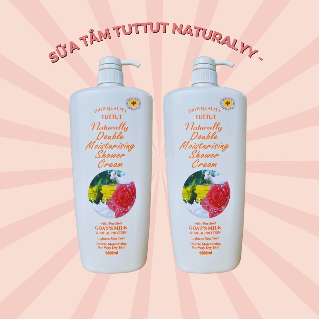 Sữa tắm dê trắng da TutTut Naturally 1200ml.