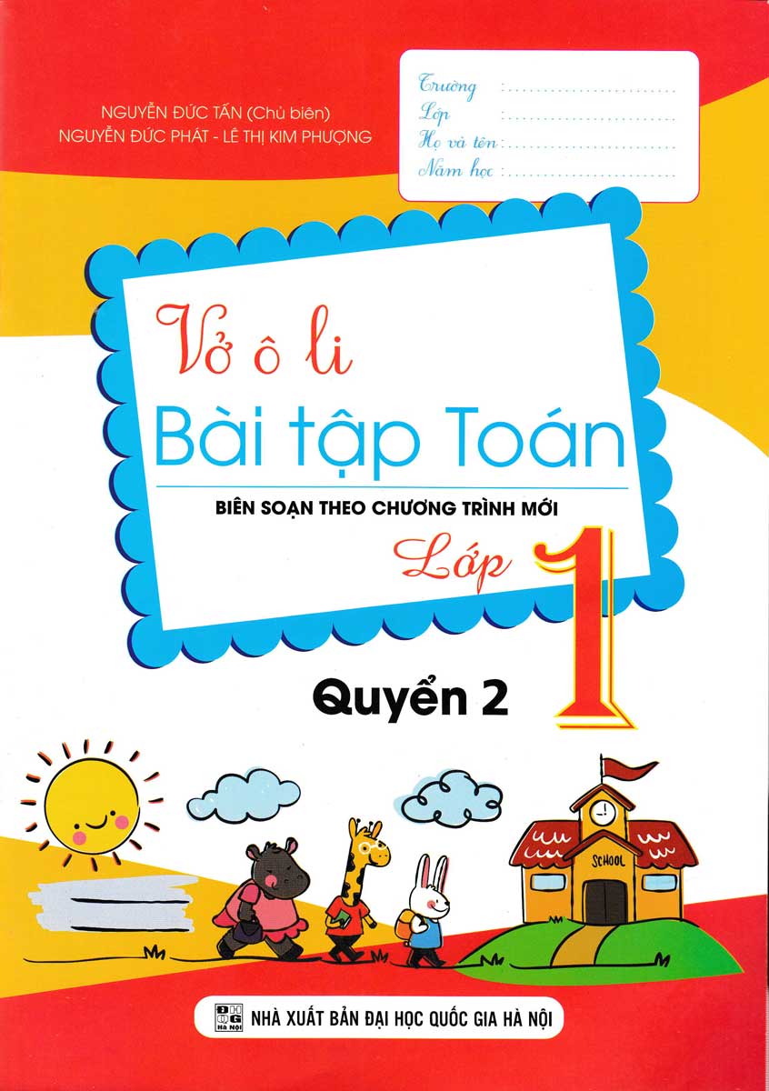 Combo Vở Ô Li Bài Tập Toán Lớp 1 (Tập 1 + Tập 2)