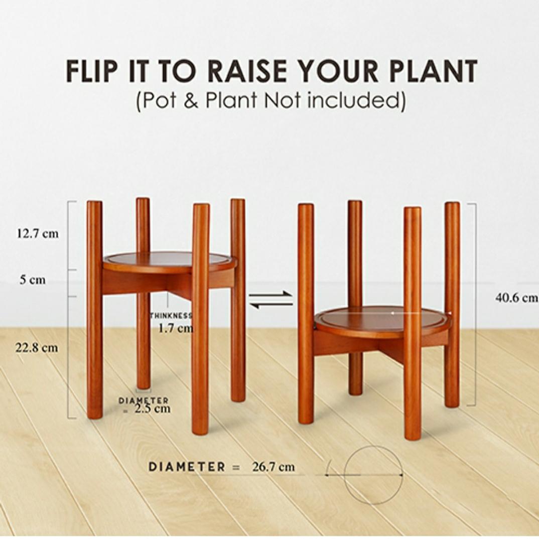 Giá gỗ đỡ chậu cây cảnh kích thước 26.7 cm (màu nâu)