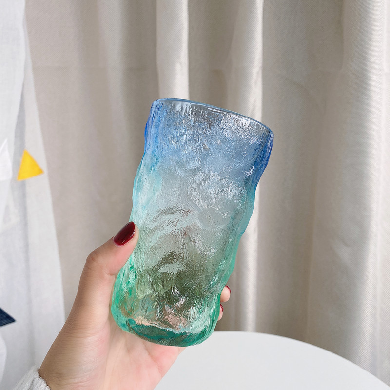 [HCM]Ly cốc thủy tinh uống nước cà phê vân băng đá độc đáo
