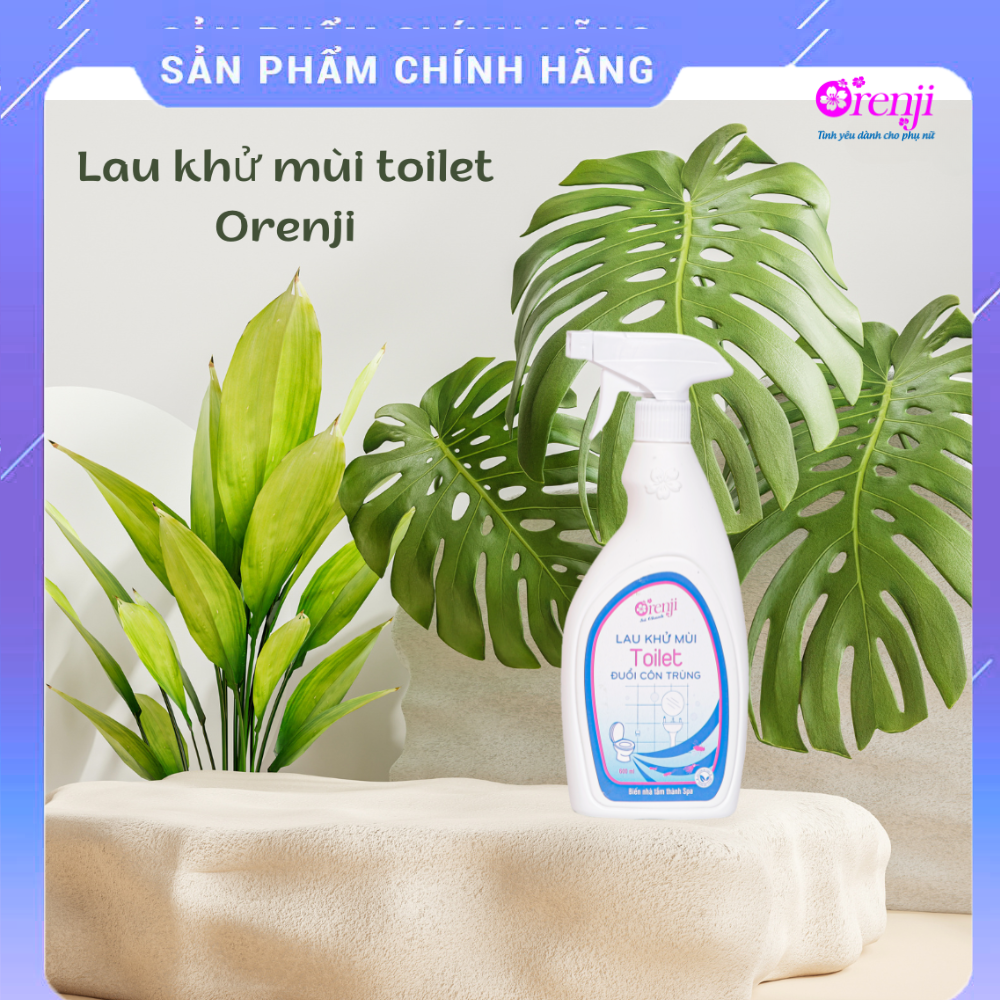 [Freeship] Lau khử mùi Toilet sả chanh đuổi côn trùng Orenji - Orenji mart - Công nghệ nano bạc diệt 99,99% vi khuẩn - Biến nhà tắm thành Spa