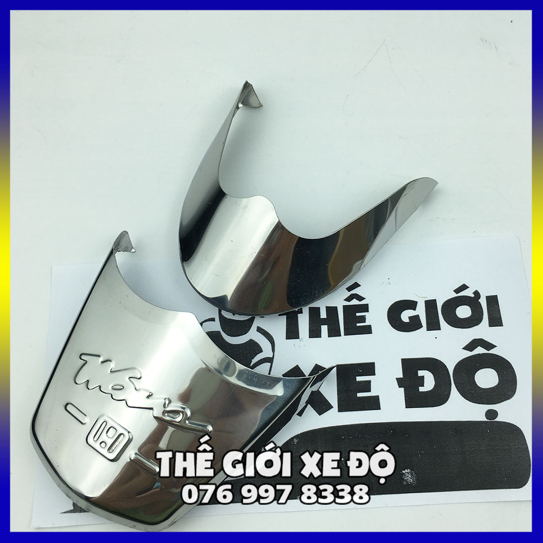 Mỏ dè wave alpha 110 đời 2017 - 2018 - 2019 - 2020 - 2021 - 2022 - 2023 ốp trang trí chỉ mũi dè trước sau xe wave inox