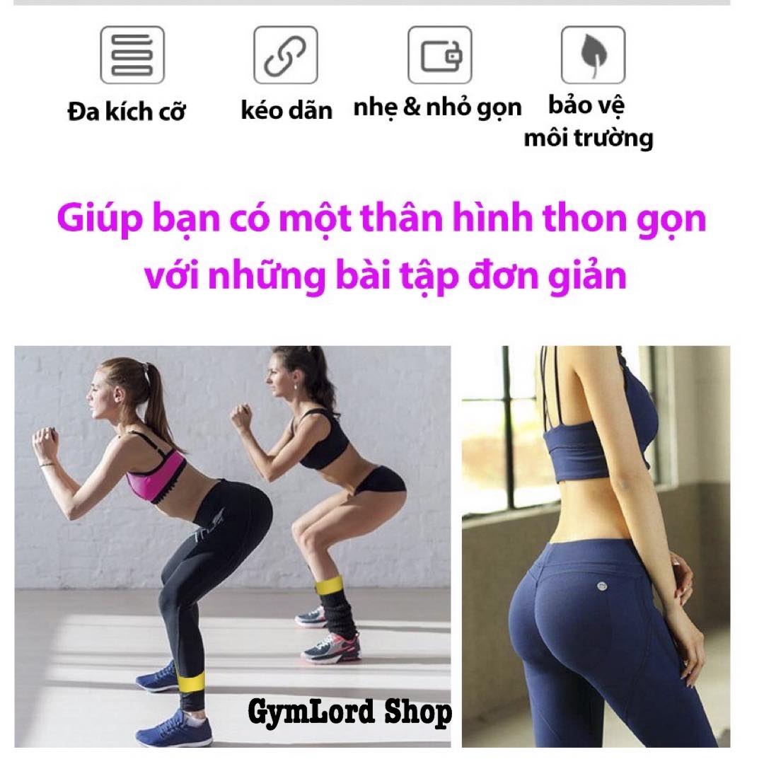 (XẢ LỖ VỐN) MINIBAND - Bộ 4 dây đàn hồi CAO CẤP tập mông