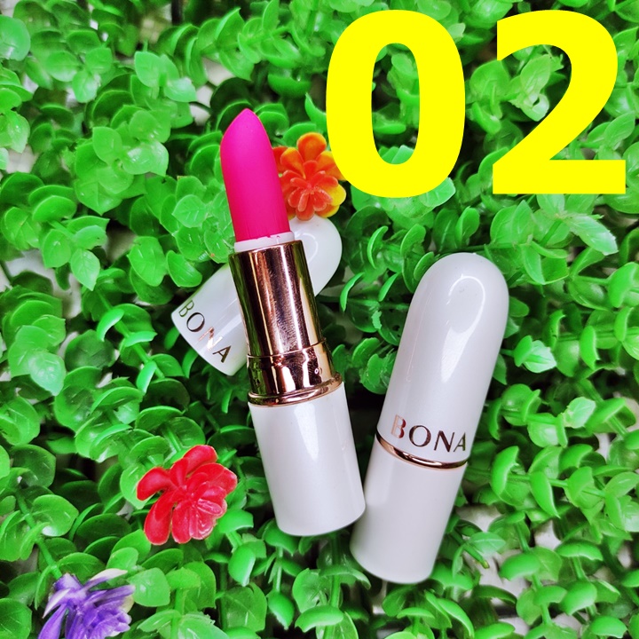 Son Thỏi Sáp Siêu Lì Bona Bám Màu Lâu Trôi