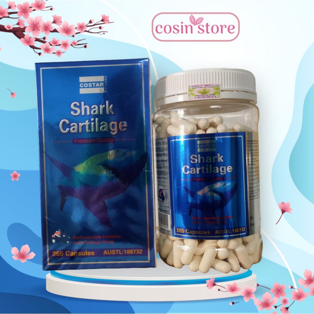 Viên uống Sụn Cá Mập Costar Blue Shark Cartilage 750mg 365 viên  của Úc - Hỗ trợ sức khỏe xương khớp - Cosin Store