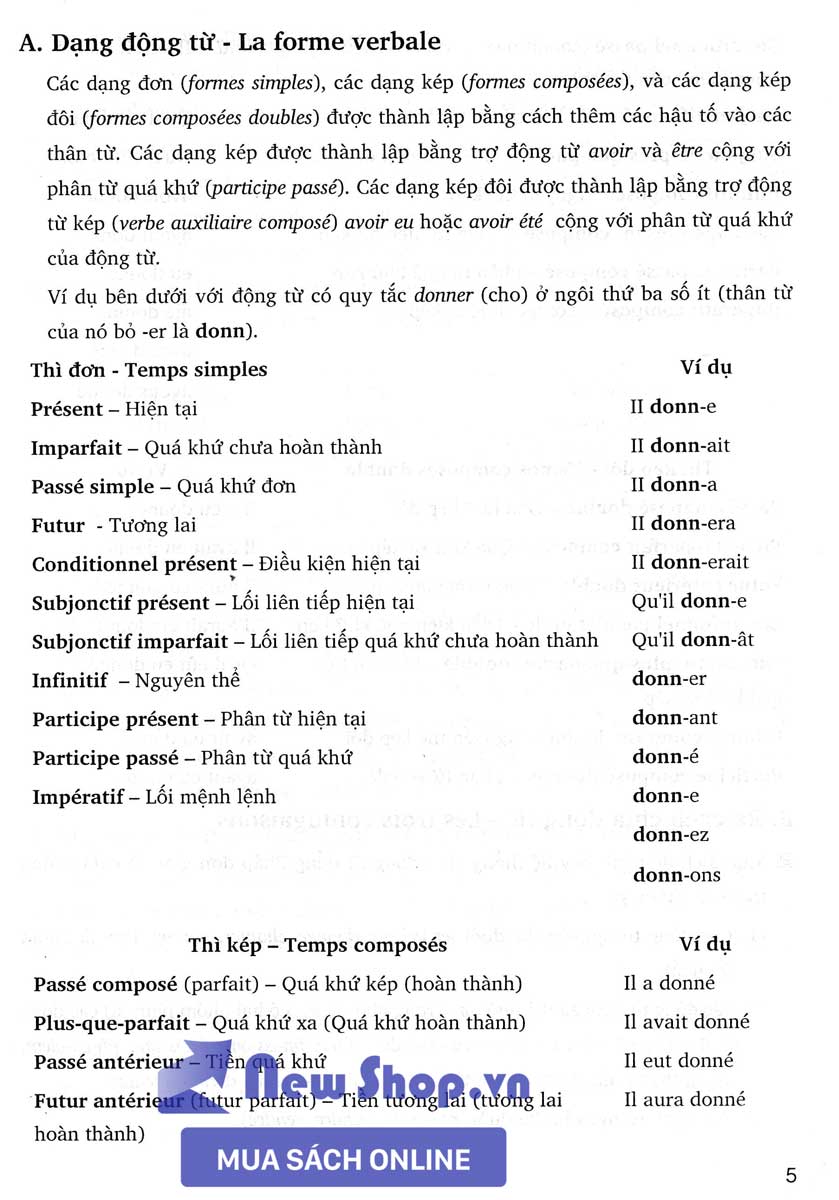 Sách - Sử Dụng Động Từ Tiếng Pháp (HA) - Newshop